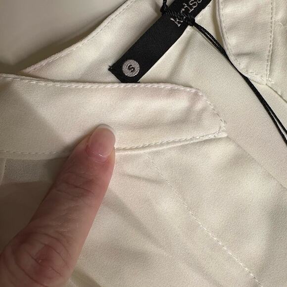 NWT | Krisa | Split V Mini Dress | Ivory | Small - Picture 12 of 12